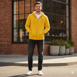 Vans Triple Crown of Surfing Zip Hoodie Yellow Medium